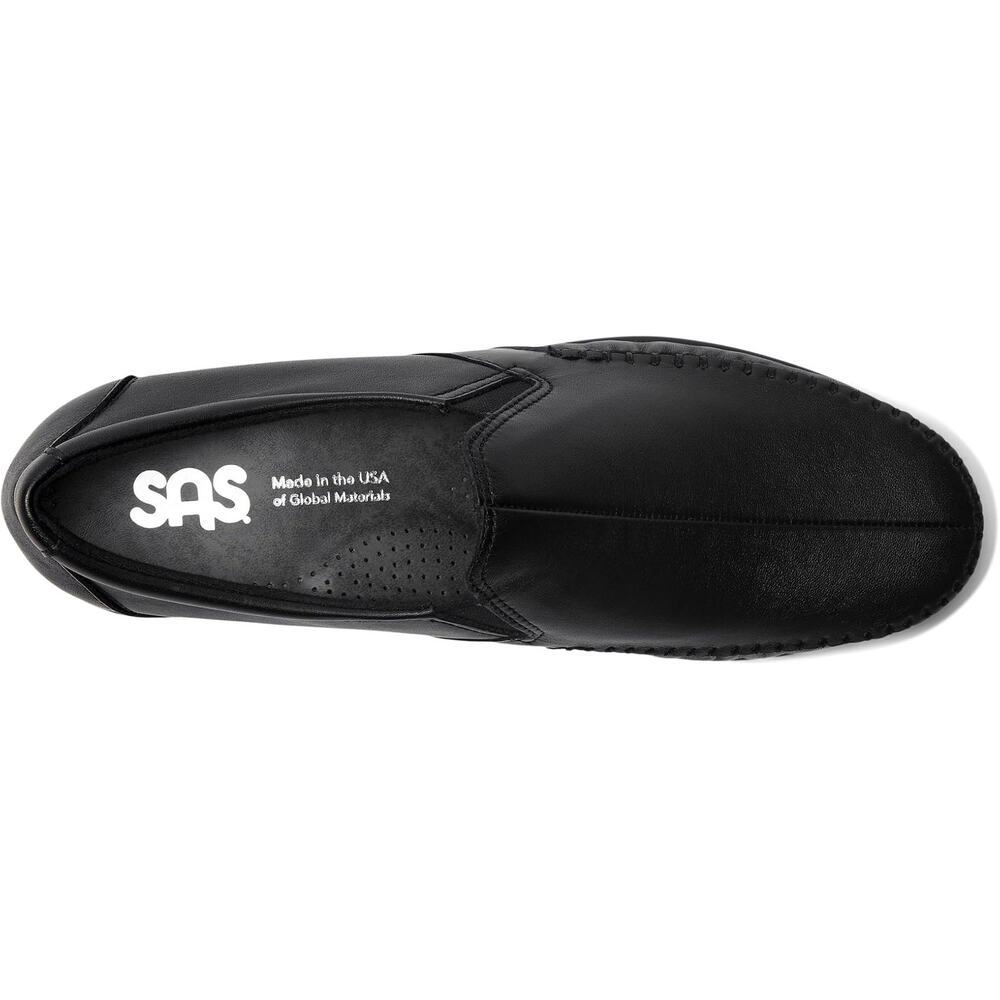 SAS Womens Dream Comfort Loafers US 8 Black Leather Hand Laced Moccasin NIB - Picture 3 of 13